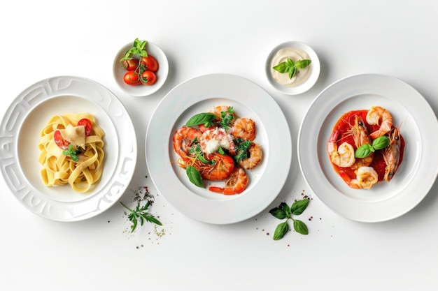 Stół z różnymi daniami